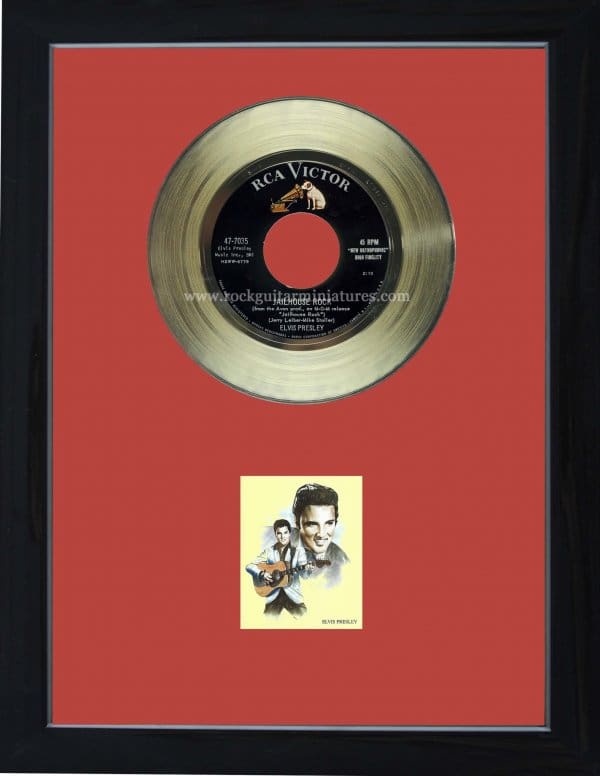 ELVIS PRESLEY 'CAN'T HELP FALLING IN LOVE' SIGNED GOLD CD DISC MEMORABILIA GIFT 