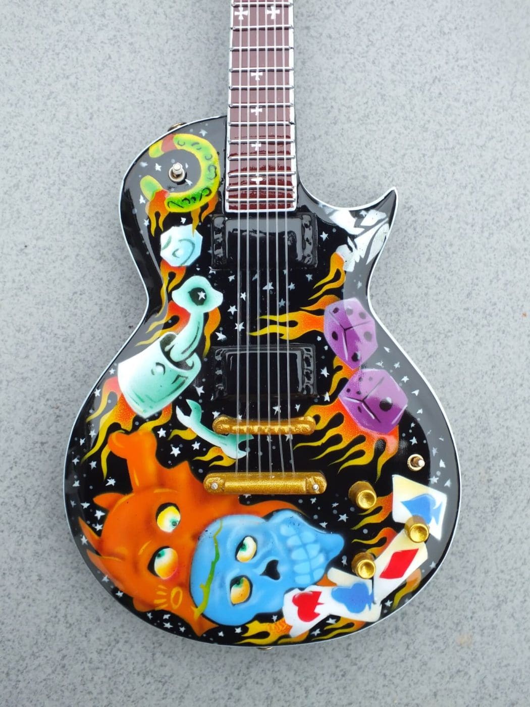 RGM114 James Hetfield METALLICA Eclipse guitarra en miniatura