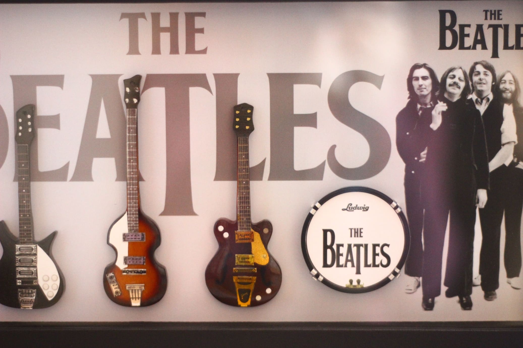 RGM8823 Beatles Miniature Guitar Collection in Shadowbox Frame