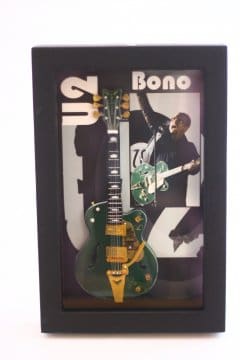 RGM8828 Bono U2 Miniature Guitar Collection in Shadowbox Frame 