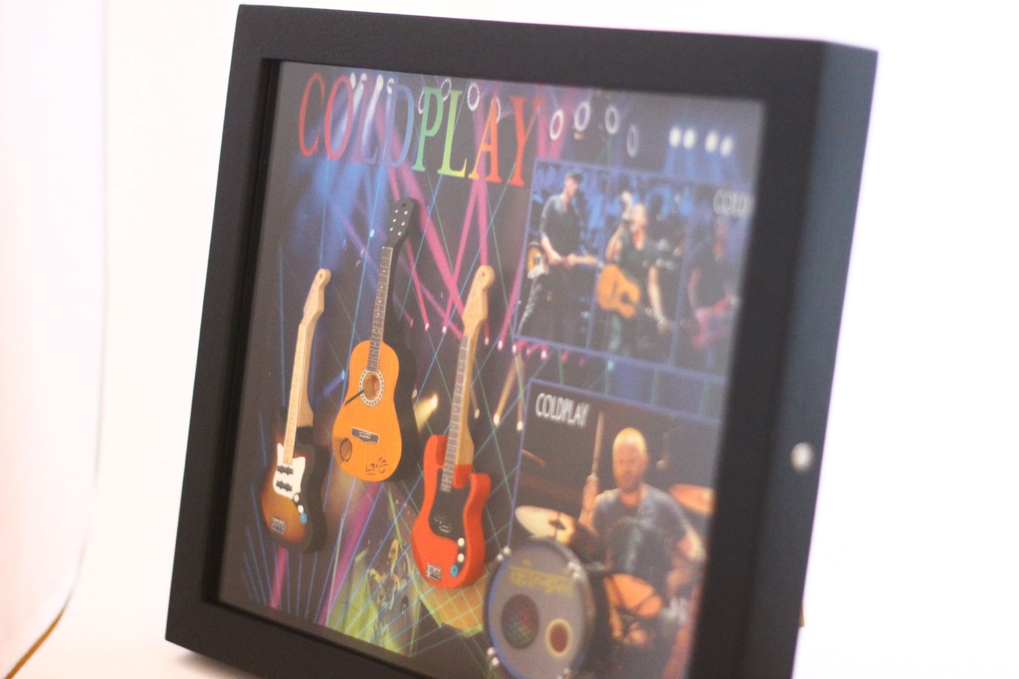 RGM8832 Coldplay Miniature Guitar Collection in Shadowbox Frame