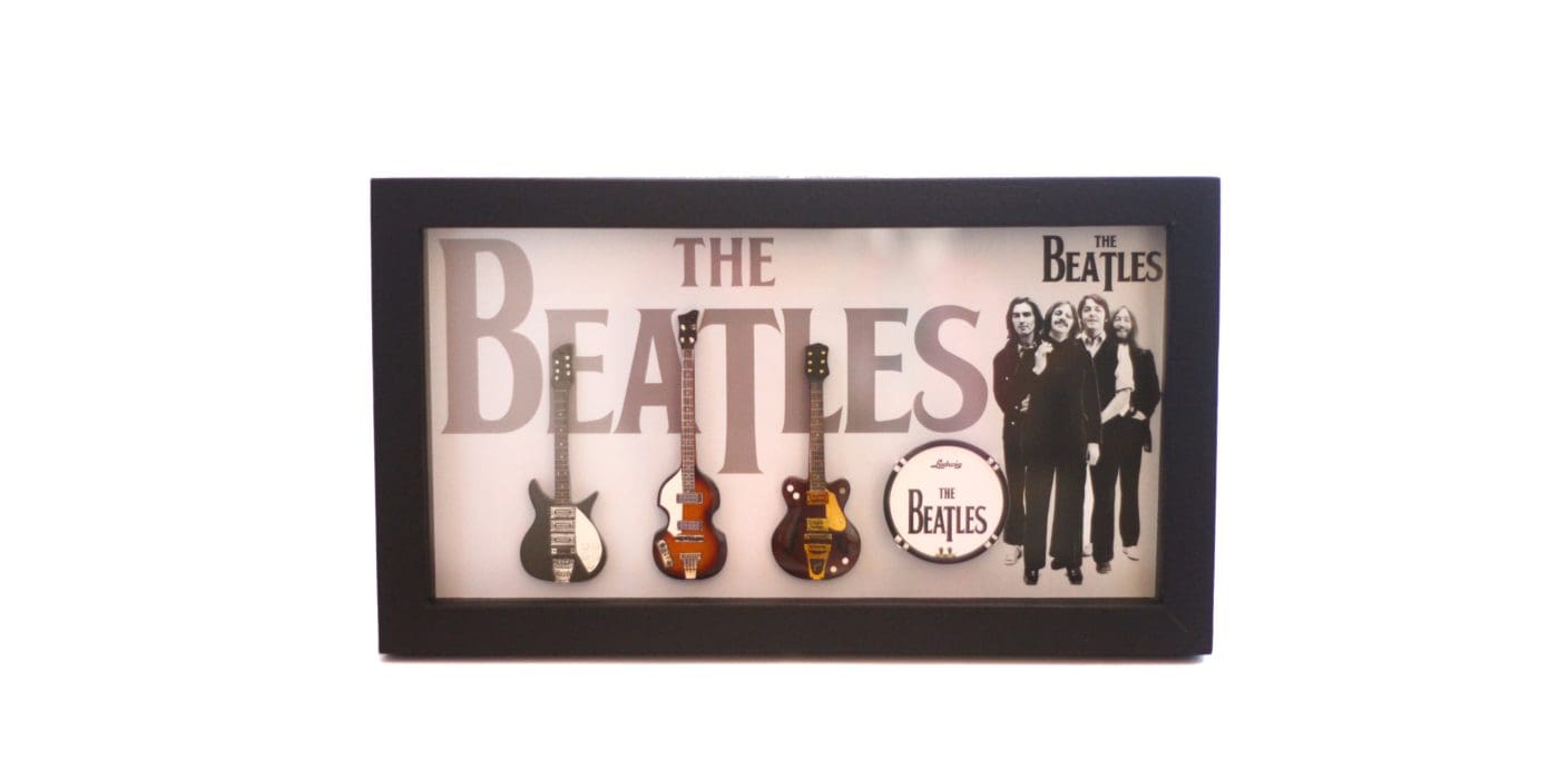 RGM8823 Beatles Miniature Guitar Collection in Shadowbox Frame